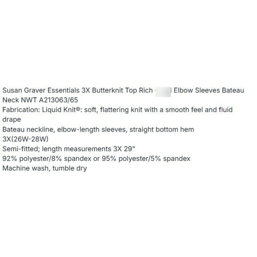 Susan Graver Essentials 3X Butterknit Top Riverstone Tan Elbow Sleeve Bateau - Picture 3 of 3